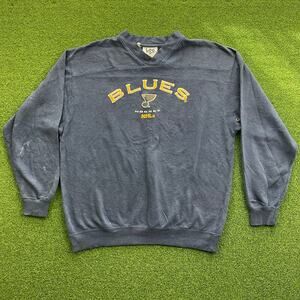 Vintage Lee Sport St. Louis Blues NHL Crewneck Navy Sweatshirt Sz L
